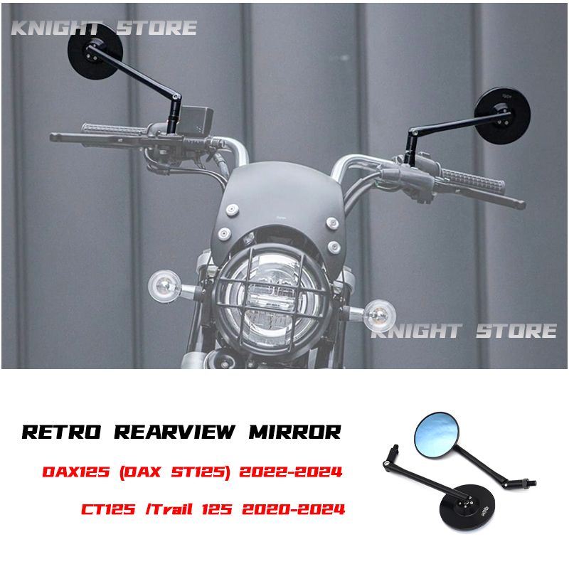 MPOVNCE ホンダ CT125 レール125 DAX125 DAX ST125 2020〜2024対応 レトロ改造バックミラー アルミ製 8,700円