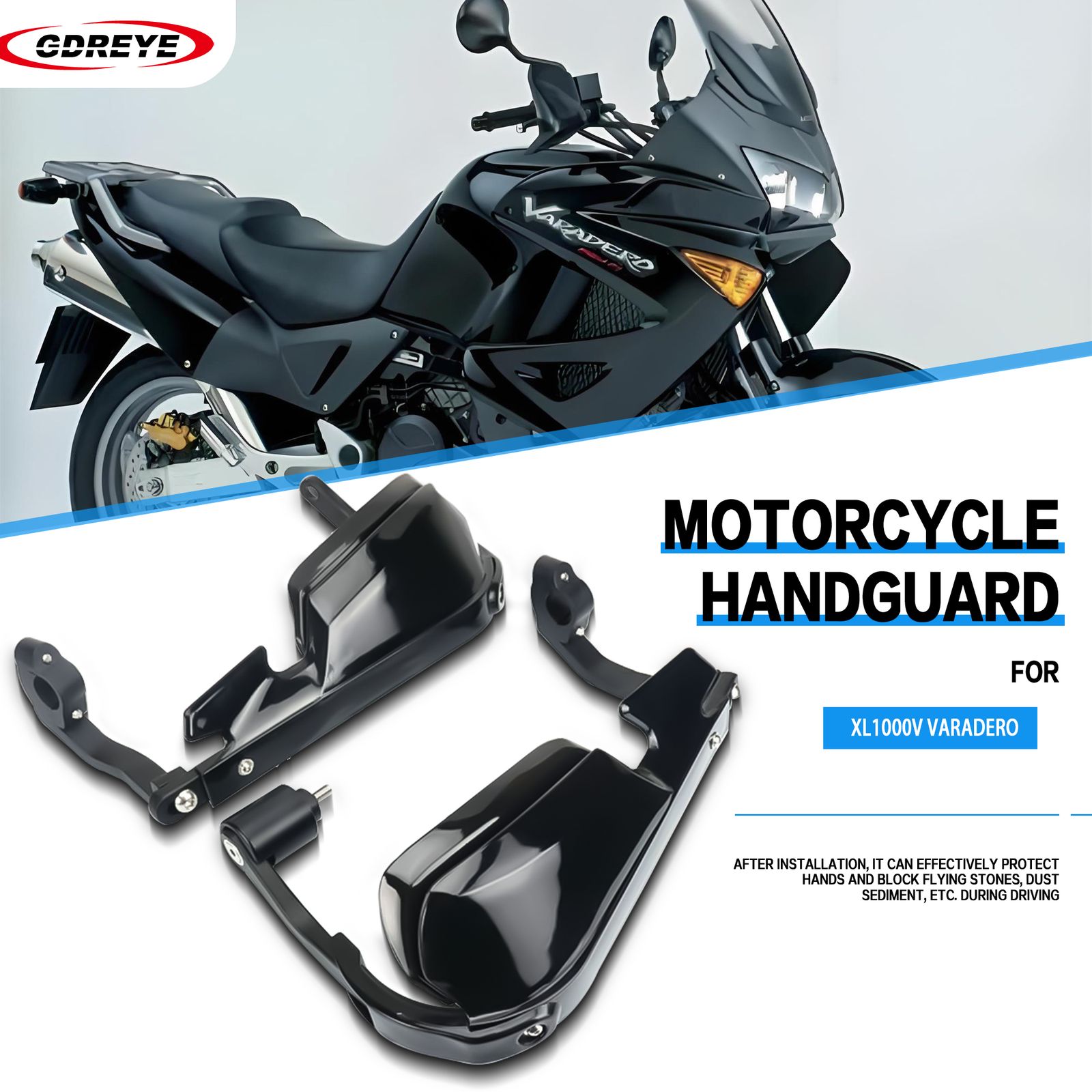 ホンダ XL1000V バラデロ XL125V対応 アルミ合金ハンドガード レバープロテクター