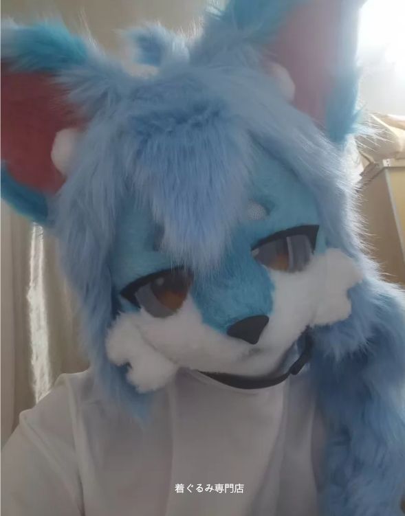 狼　犬　猫　着ぐるみ 　ヘッド ケモノ ファースーツ ぬいぐるみ コスプレ コスチューム Kurumi 一点物 D703