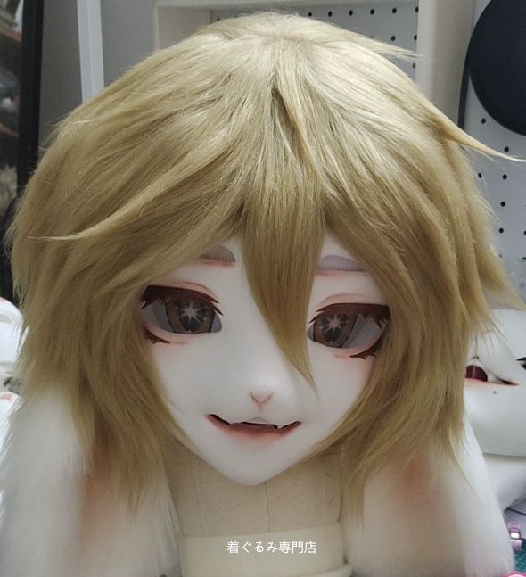 狼　犬　猫　着ぐるみ 　ヘッド ケモノ ファースーツ ぬいぐるみ コスプレ コスチューム Kurumi 一点物 D706
