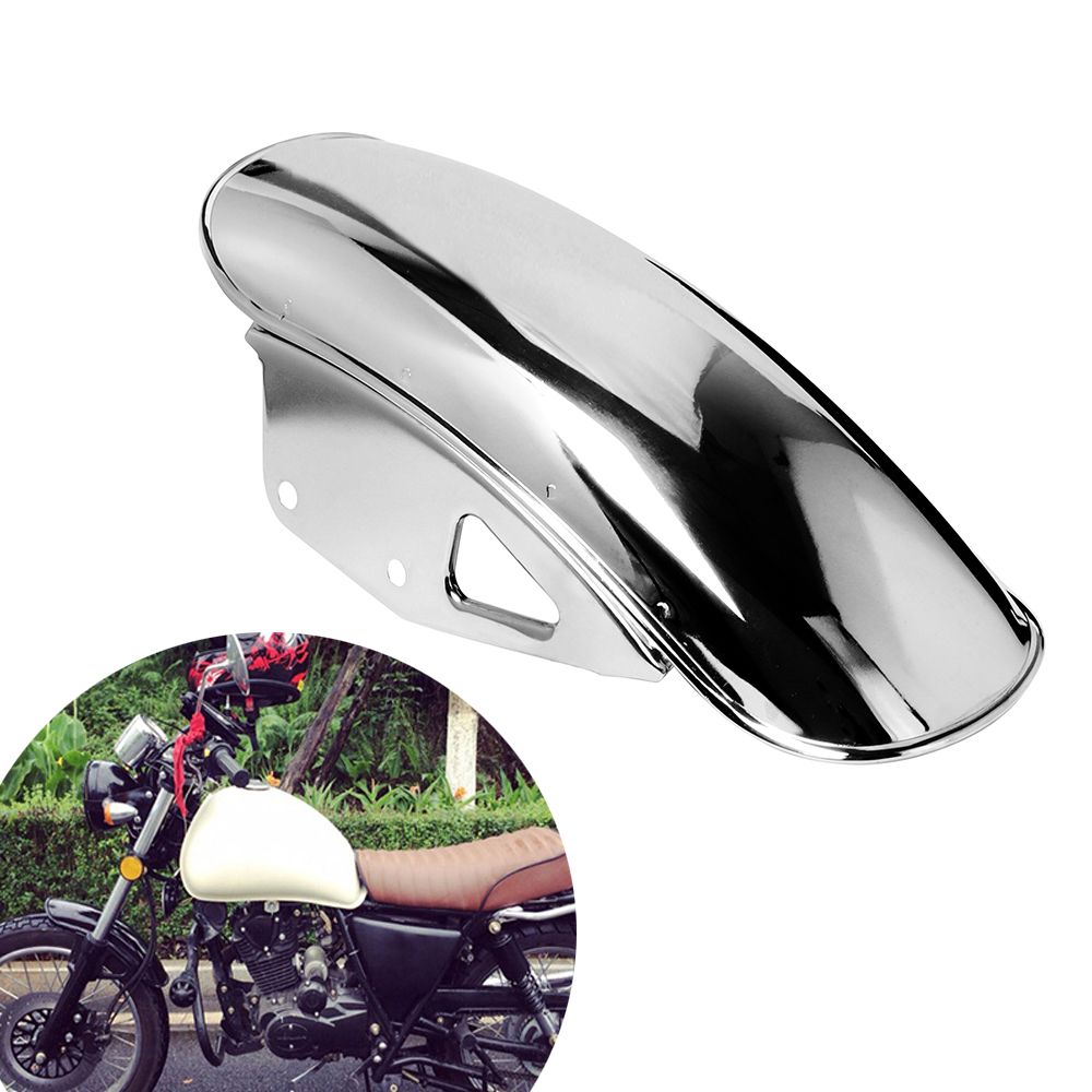 DUOBEISI スズキ GN125 GN250対応 ステンレス製フロントフェンダー マッドガード