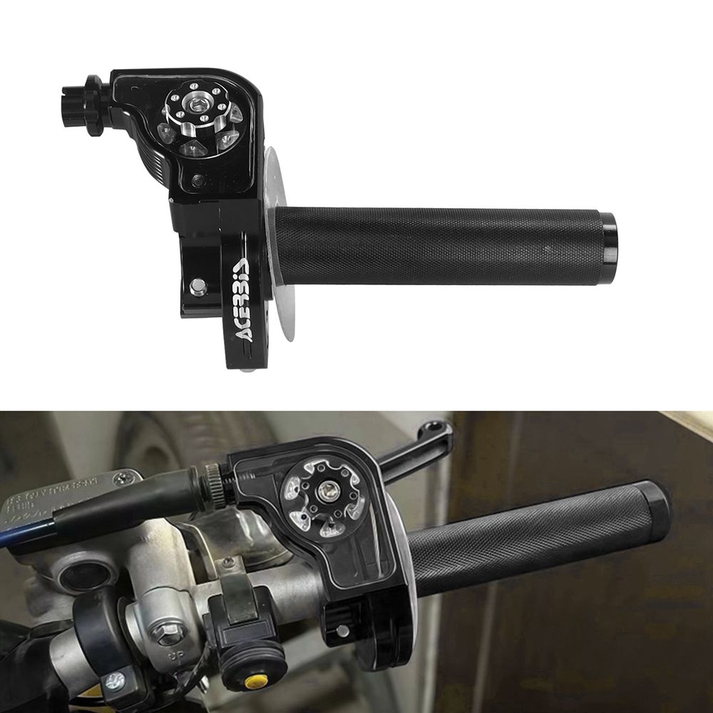 バイク DUOBEISI 22mm アルミ製クイックアクションスロットルグリップ ケーブル付き ダートピットバイク 50cc・110cc・125cc対応