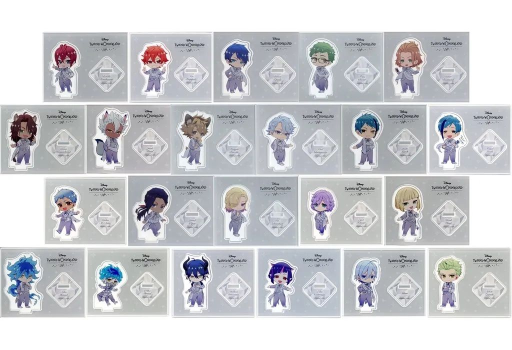 【中古】アクリルスタンド・アクリルパネル 全22種セット 「ディズニー ツイステッドワンダーランド×OH MY CAFE(2023) ミニアクリルスタンド」