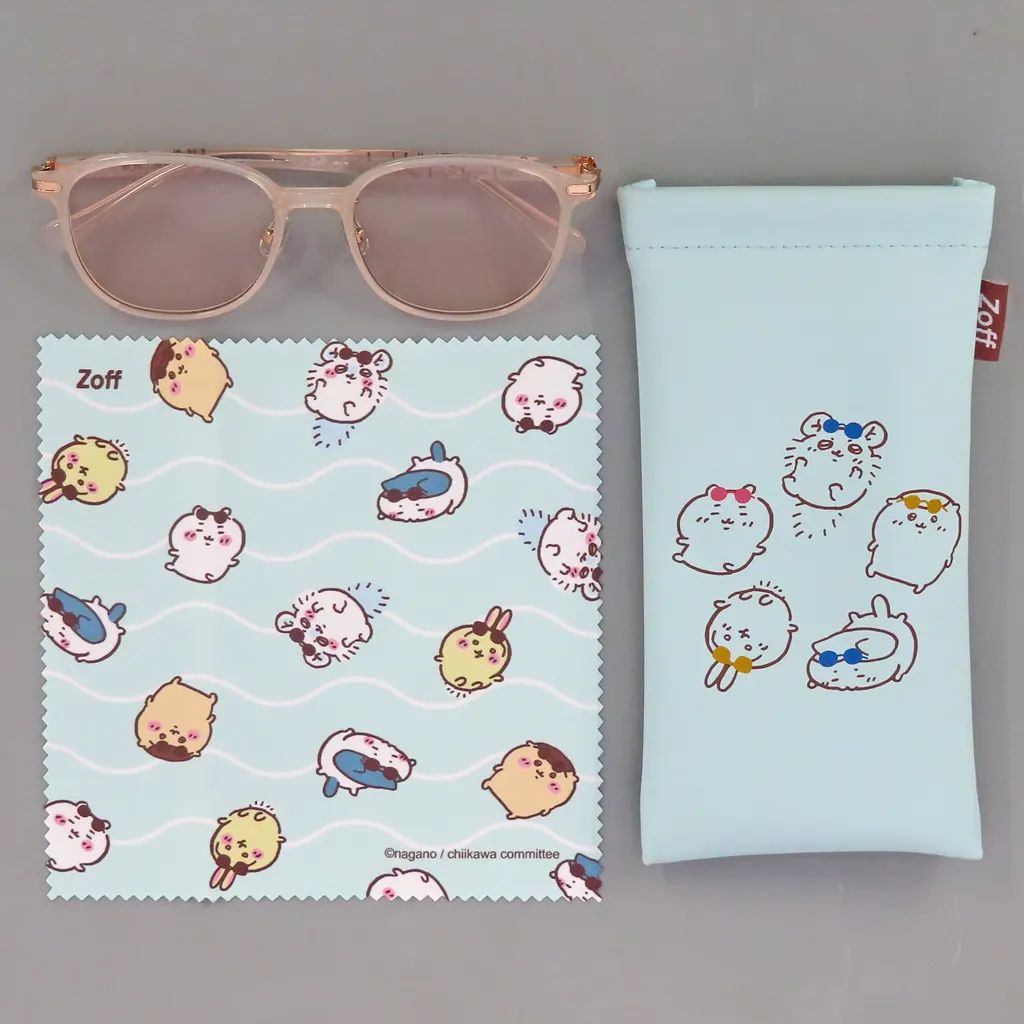 【中古】アクセサリー(非金属) [レンズ度無し] みんなモデル(ライトピンク/クリア) ちいかわ2アイウェアコレクション(サングラス) 「Zoff×ちいかわ なんか小さくてかわいいやつ 第二弾」