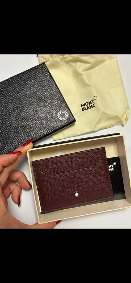 MONT BLANC カード財布 バーガンディ トレカホルダー ユニセックス
