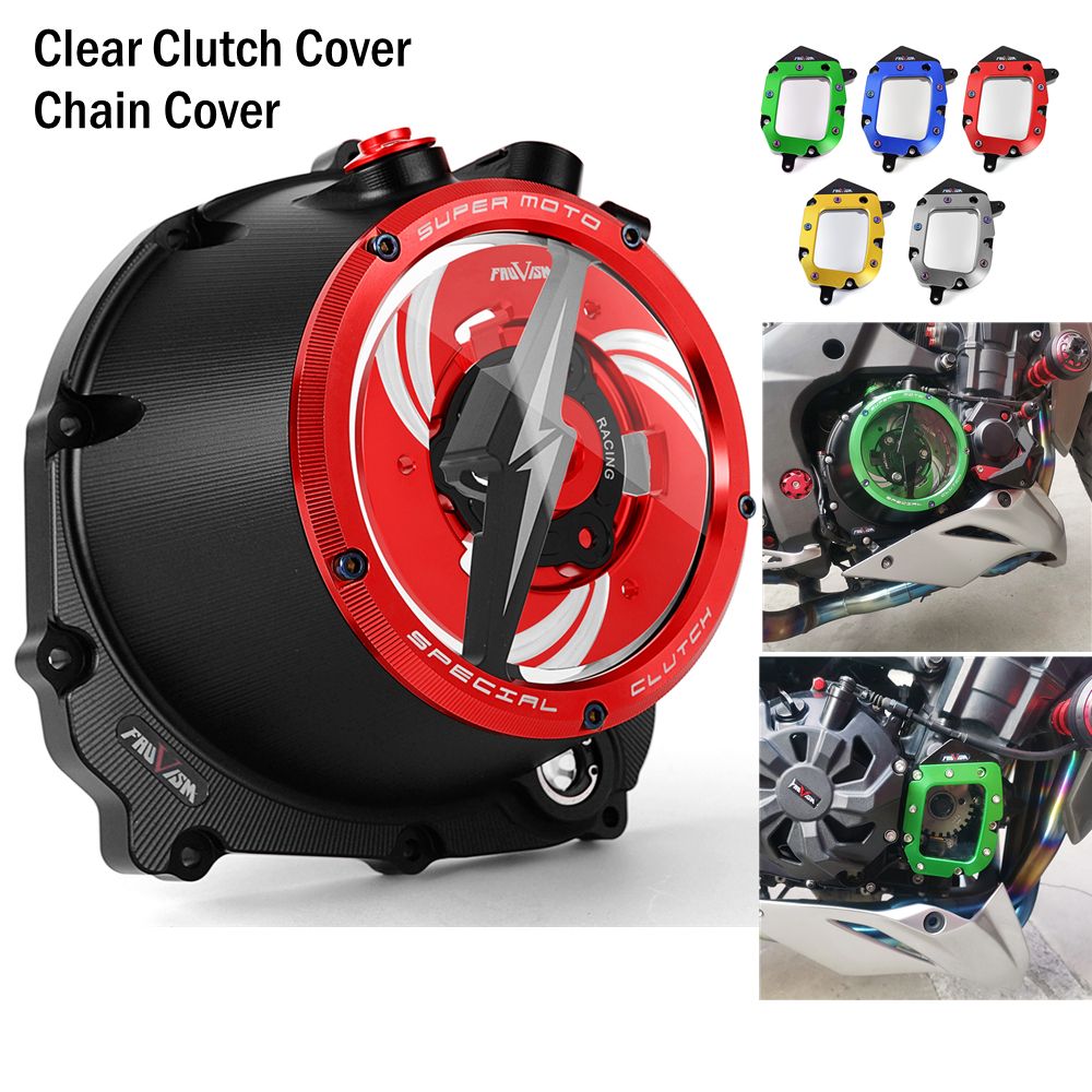 OLIVER MOTO RACING カワサキ Z1000 2016〜2024対応 クリアクラッチカバー チェーンカバー アルミ製