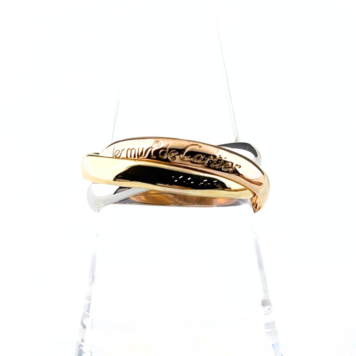 カルティエ CARTIER トリニティ YG イエローゴールド PG ピンクゴールド WG ホワイトゴールド 指輪 スリーカラー リング 17号 750 レディース 【中古】