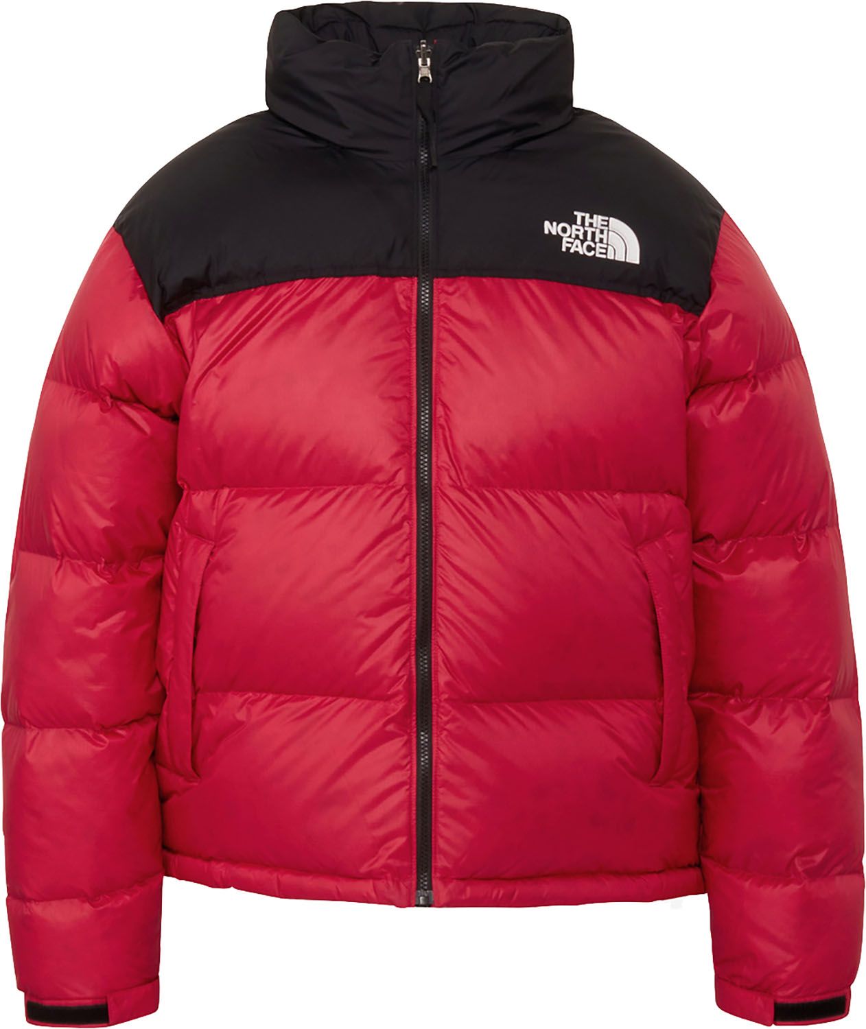 ザ・ノース・フェイス THE NORTH FACE アウトドア ヌプシジャケット メンズ ダウン アウター 上着 秋冬 防寒 撥水 雨 キャンプ 普段使い シンプル 立ち襟 ハイキング トレッキング タウンユース ND92555 TK ブラック×TNFレッド