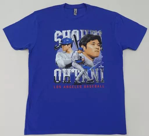 【中古】Tシャツ 大谷翔平#17(ロサンゼルス・ドジャース) Los Angeles D Vintage WHT Tシャツ 500Level ロイヤルブルー Lサイズ