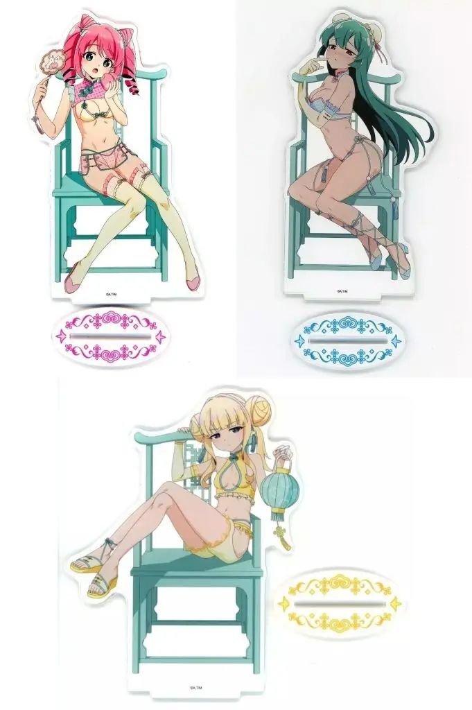 【中古】アクリルスタンド・アクリルパネル 全3種セット アクリルスタンド 「くじコレ 魔法少女にあこがれて チャイナ水着Style for トレスマジア」 B賞