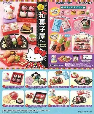 【中古】トレーディングフィギュア 全8種セット 「ハローキティ はんなり和菓子屋さん」