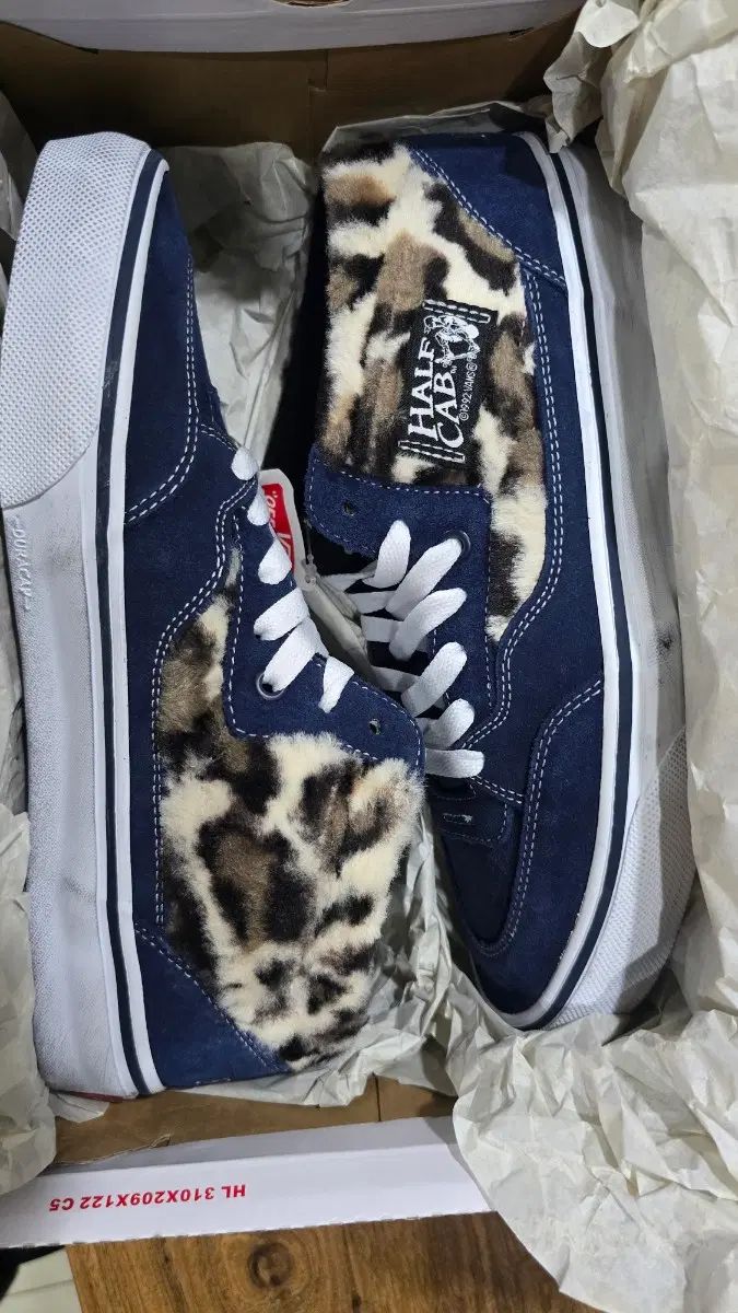 新品 VANS ヴァンズ x Supreme シュプリーム ヒョウ柄 レオパード ハーフ キャップ ネイビー