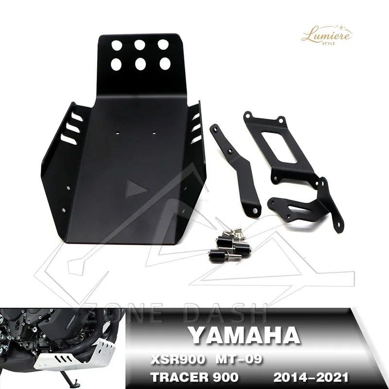 オートバイ用エンジンベースシャーシ保護カバースキッドプレート ヤマハ MT09 FZ09 MT 2014-2019 - 2SR900 TRACER 900