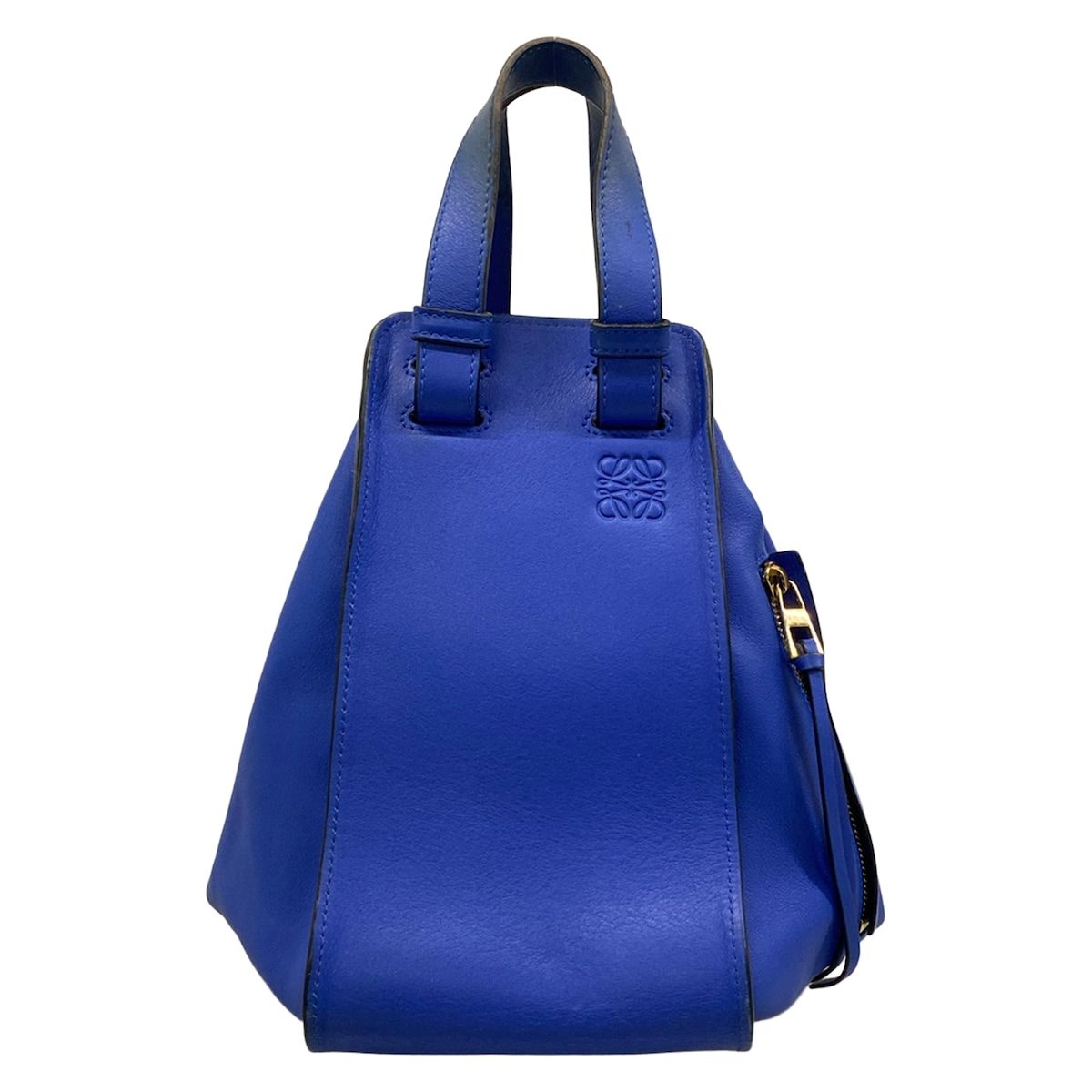 LOEWE(ロエベ) トートバッグ ハンモックバッグスモール ネイビー レザー