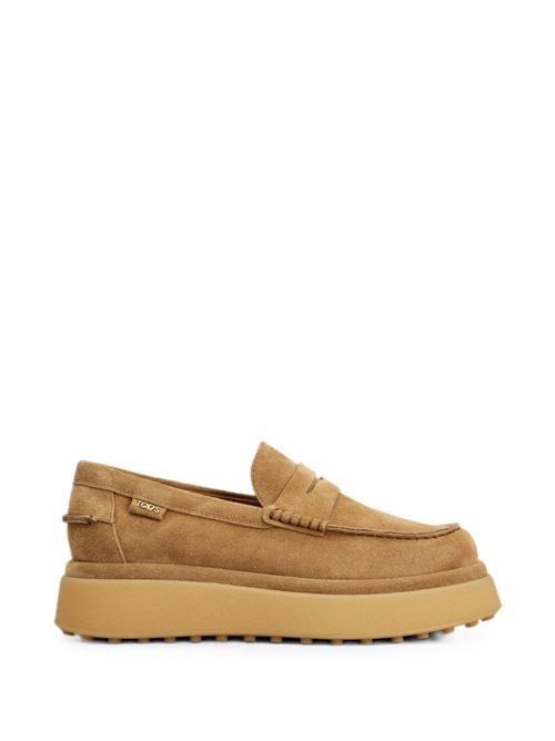 TOD'S スエードレザーローファー 送料無料