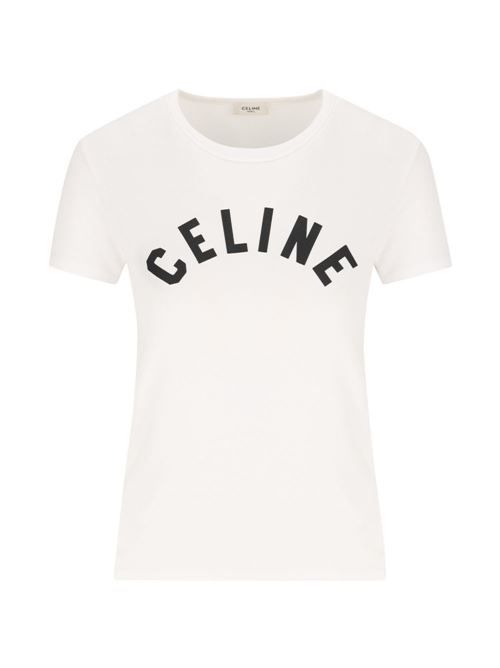 CELINE ロゴ コットン Tシャツ 送料無料