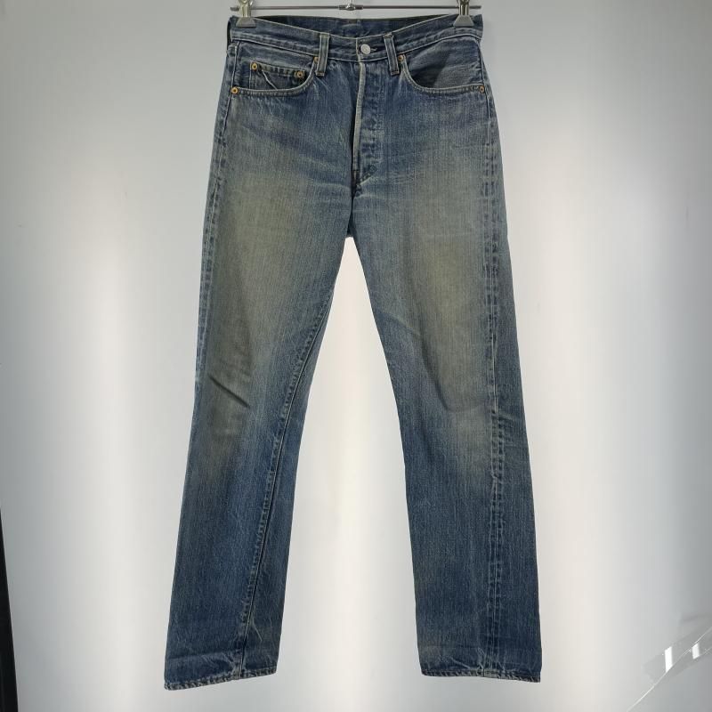 【中古】ヴィンテージLEVI'S 66後期 501 ボタン裏9 サイズW38 △パッチ欠損[19]