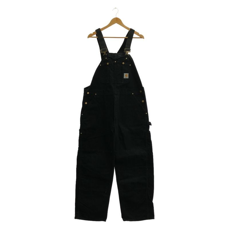 【中古】Carhartt オーバーオール サイズXL相当 ブラック[19]