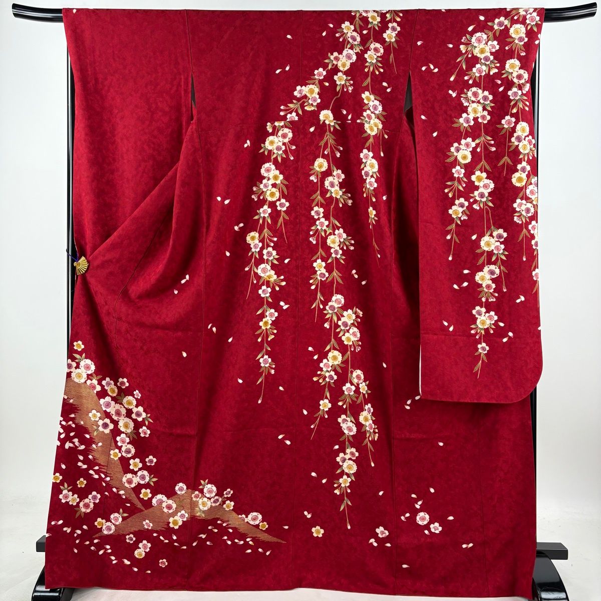 美品】 振袖 身丈169.5cm 裄丈67.5cm L 袷 袋帯フルセット 桜 花びら