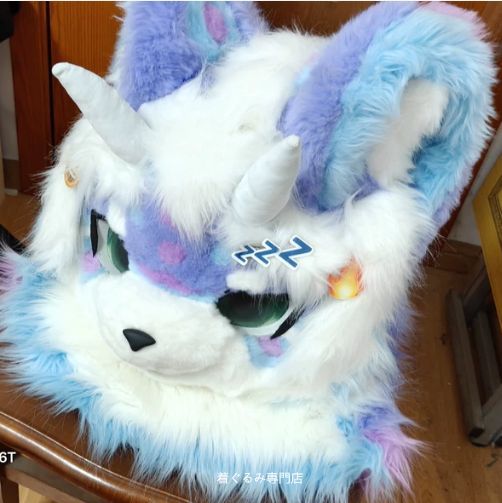 狼　犬　猫　着ぐるみ 　ヘッド ケモノ ファースーツ ぬいぐるみ コスプレ コスチューム Kurumi 一点物 D729 44,400円