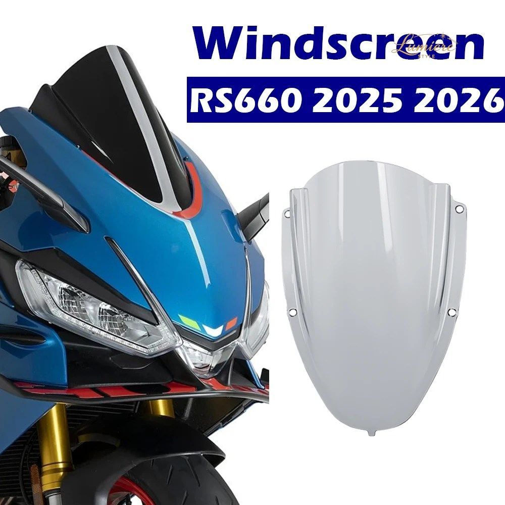 AP RS660 2025 2026 フロントウインドスクリーンカバー フェアリング ウインドシールド ブラケット付き オートバイ用ウインドディフレクタ