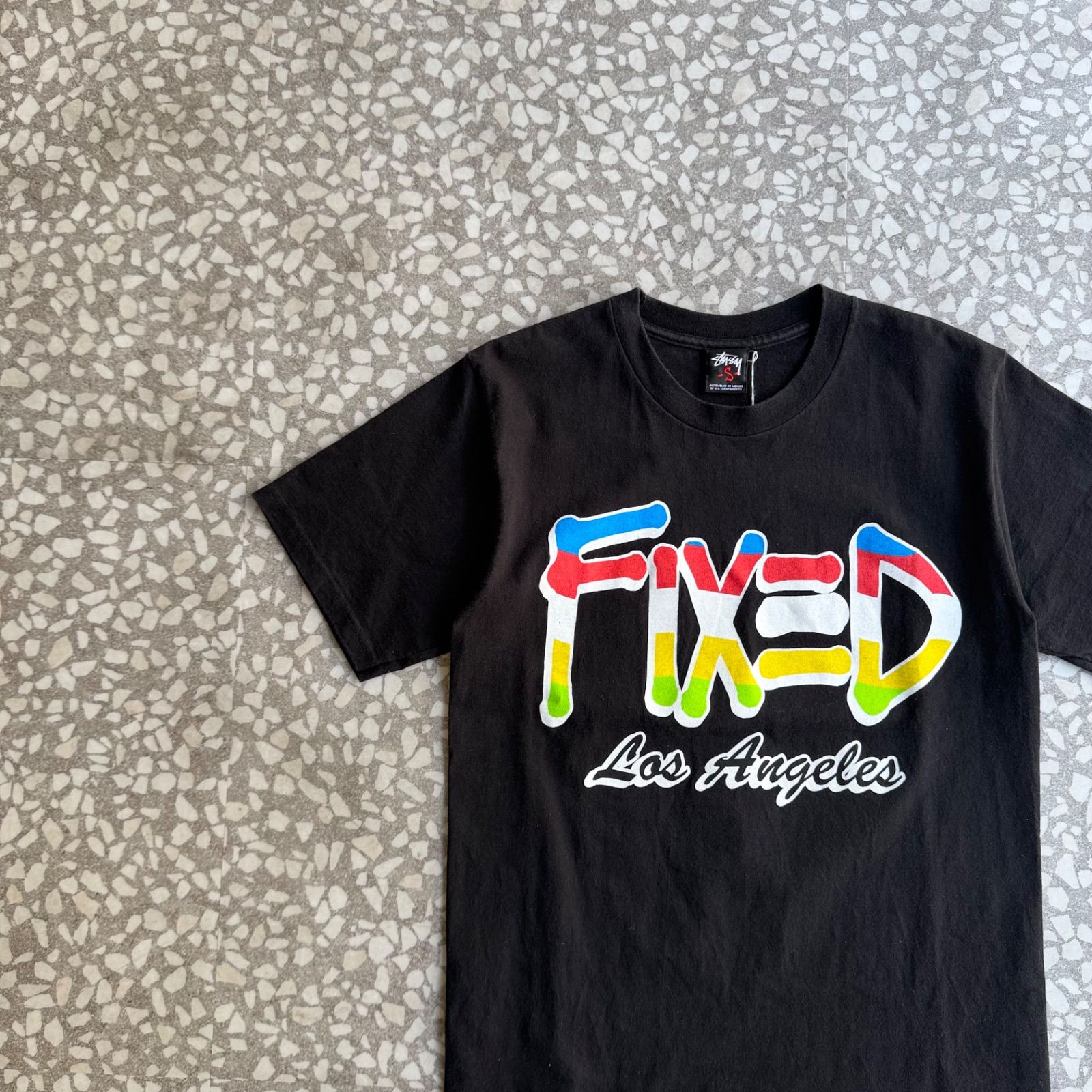 [ Archive アーカイブ Y2K ]STUSSY / 00’s Design T-shirt size S ステューシー　オールドステューシー　半袖　Tシャツ　ショーンフォント　ストリート　両面プリント　ユニセックス sk8