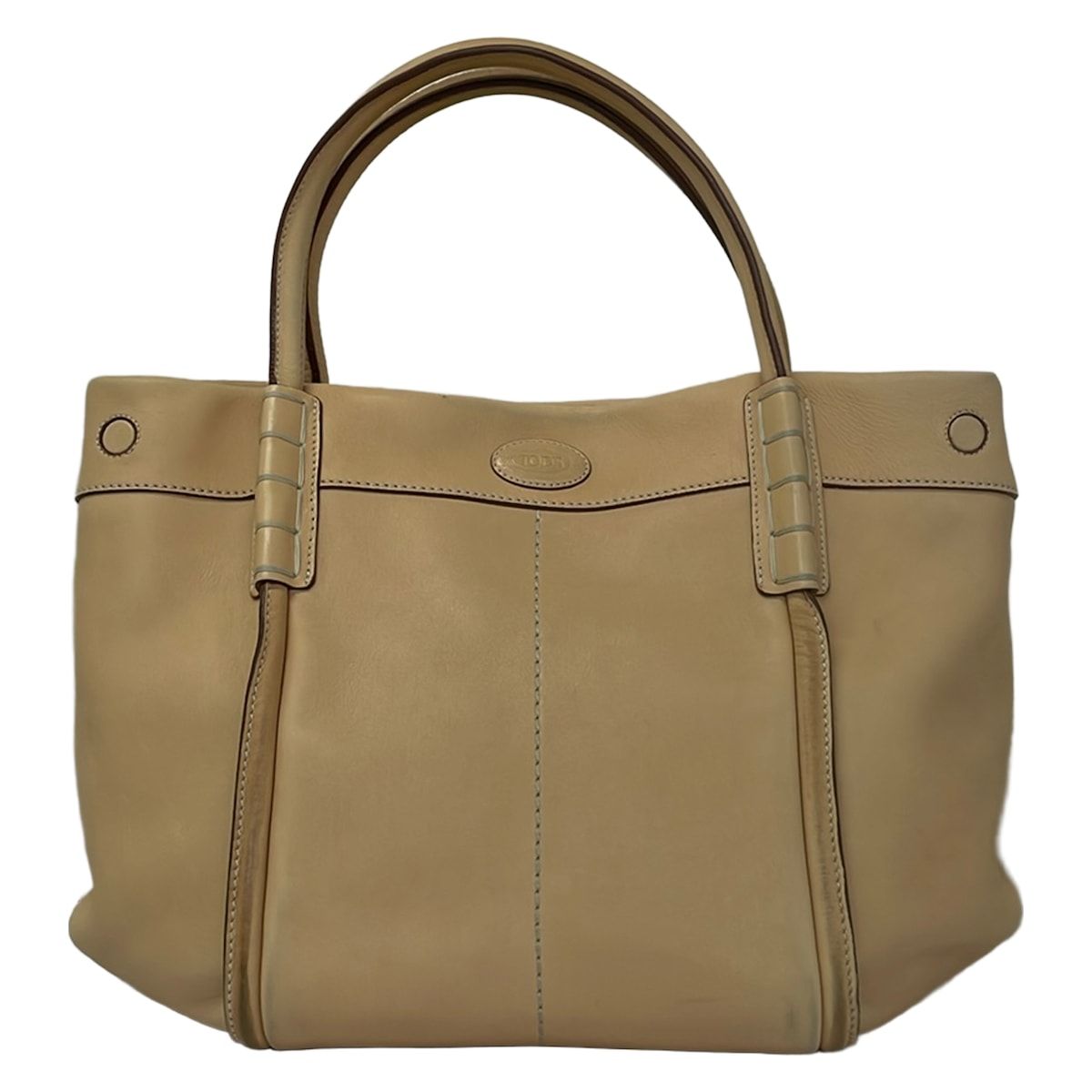 TOD'S(トッズ) トートバッグ - ベージュ レザー