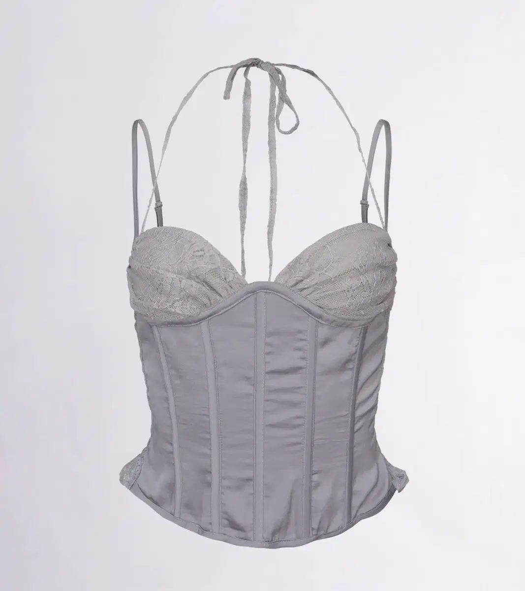 SCULPTOR 90s Glossy Corset Top Gray 11,801円