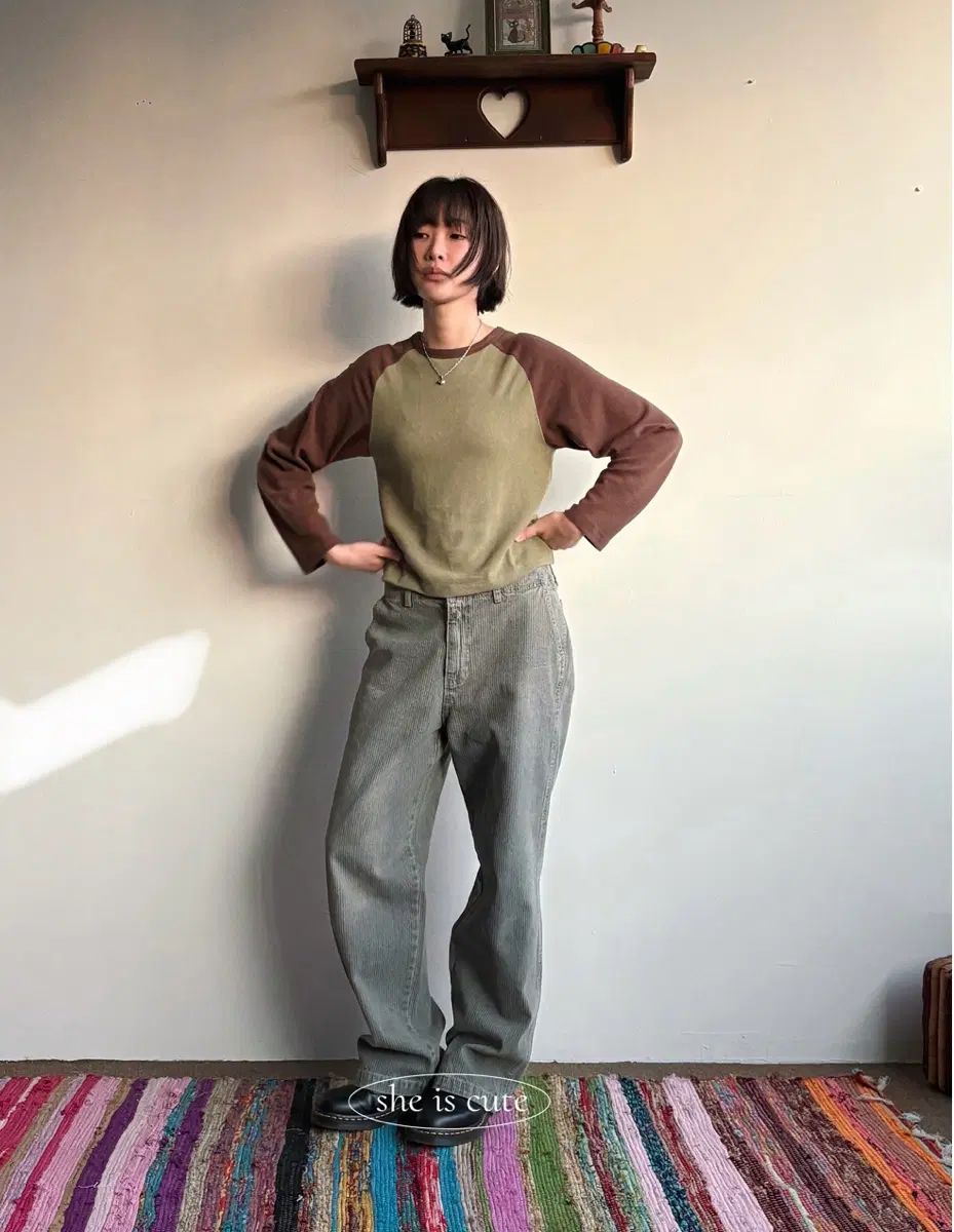 新品) Sheiscute ワークパンツ フェイディドグレー 1サイズ