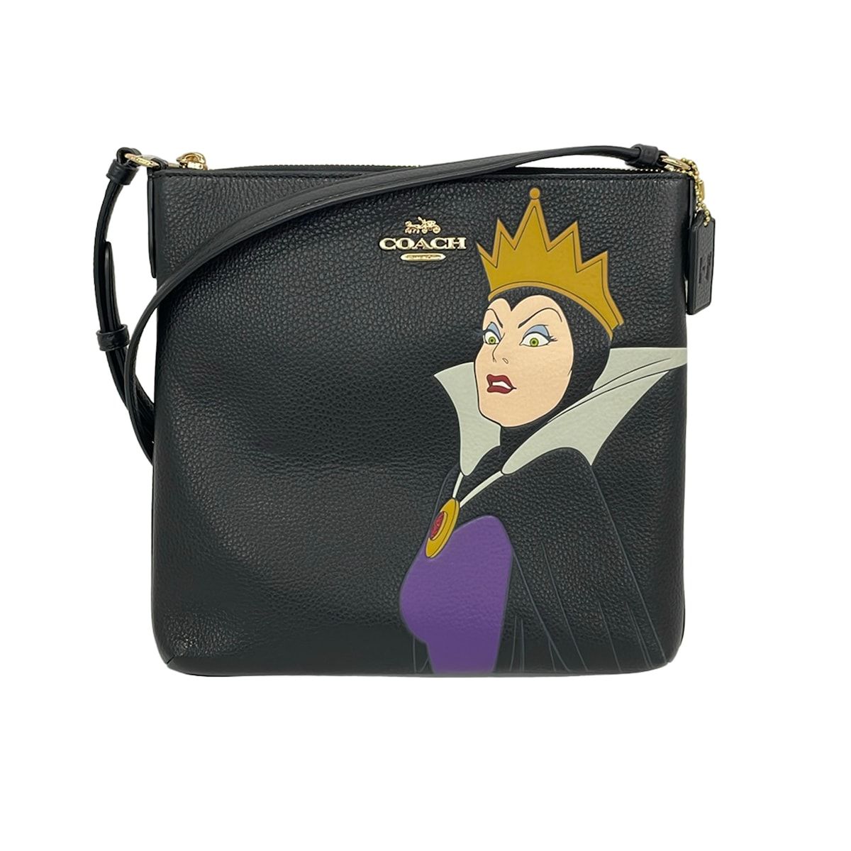 COACH(コーチ) ショルダーバッグ美品 - CC154 黒×パープル×マルチ レザー