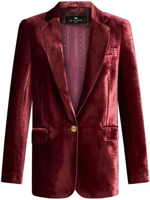 ETRO ベルベット シングルブレスト ブレザー ジャケット 送料無料 125,475円