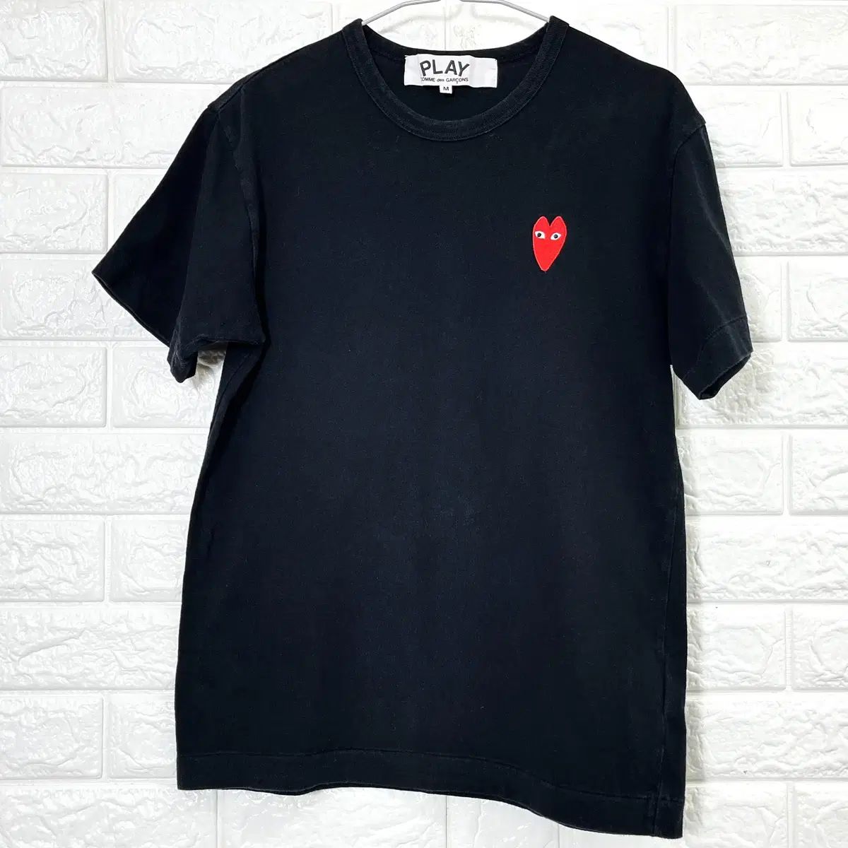 コム・デ・ギャルソン PLAY レディース ブラック ハートロゴ 半袖 Tシャツ M