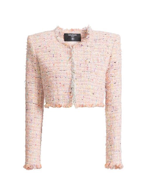 BALMAIN ツイード クロップド ジャケット 送料無料