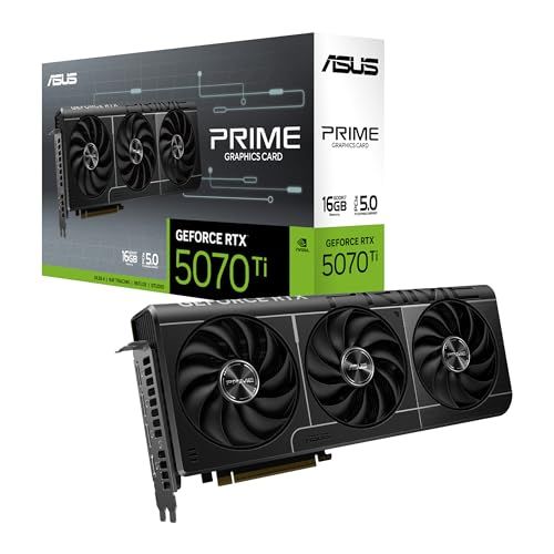 ASUS SFF-Ready Prime GeForce RTX? 5070 Ti 16GB GDDR7 グラフィックスカード (PCIe? 5.0、16GB GDDR7、HDMI?/DP 2.1、2.5スロット、Axial-techファン、 44ca7ff3