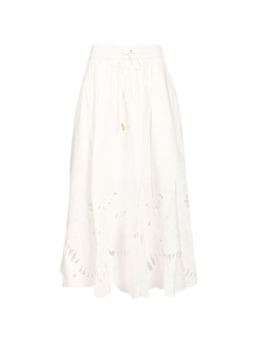 ZIMMERMANN MAHON コットン ミディスカート 送料無料 86,543円
