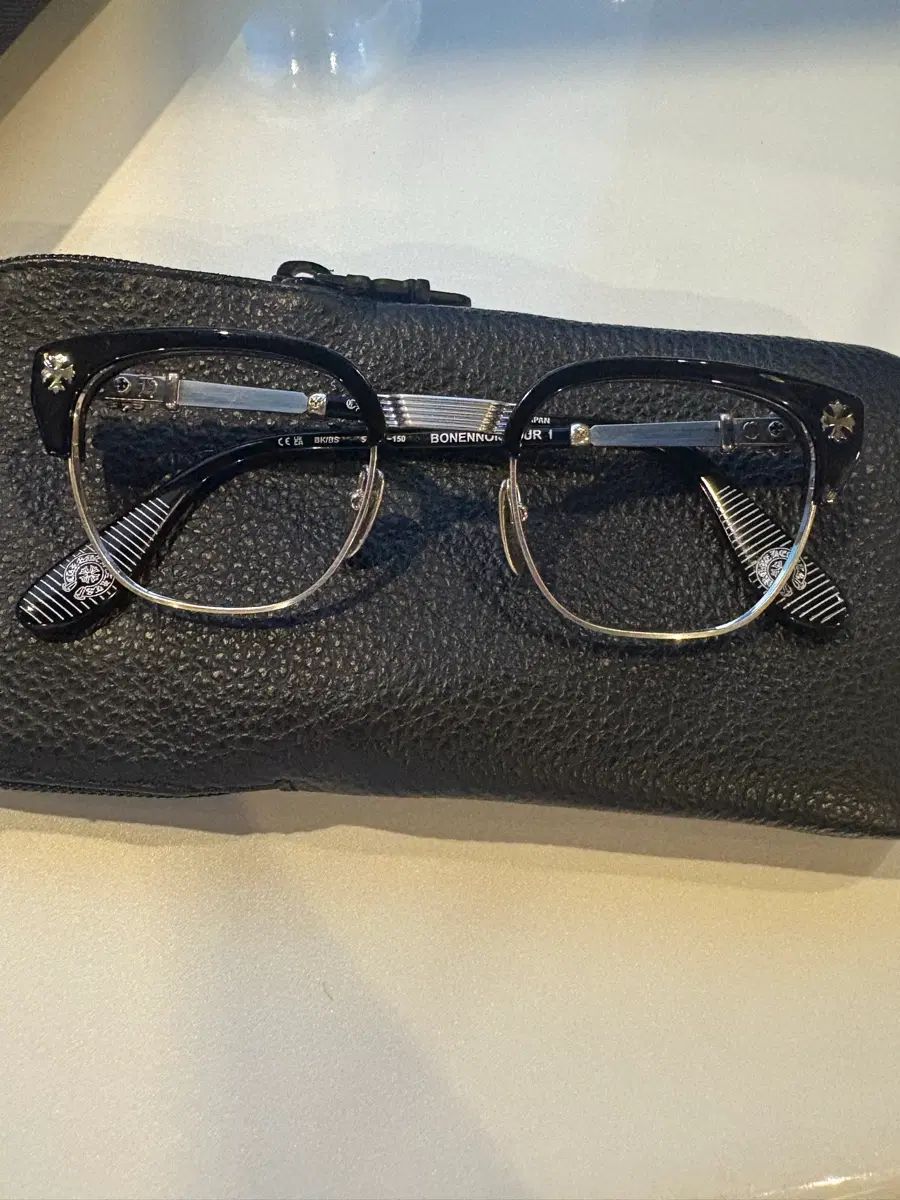 CHROME HEARTS クロムハーツ ボネンノイシュー 1 ブラック シルバー メガネ
