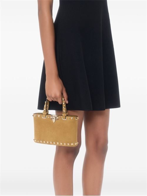 VALENTINO GARAVANI ロックスタッド スエード レザー ミニバッグ 送料無料 VALENTINO GARAVANI ロックスタッド スエード レザー ミニバッグ 送料無料