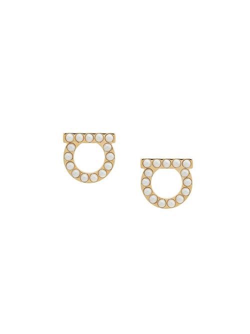 FERRAGAMO ガンチーニ パール イヤリング 送料無料