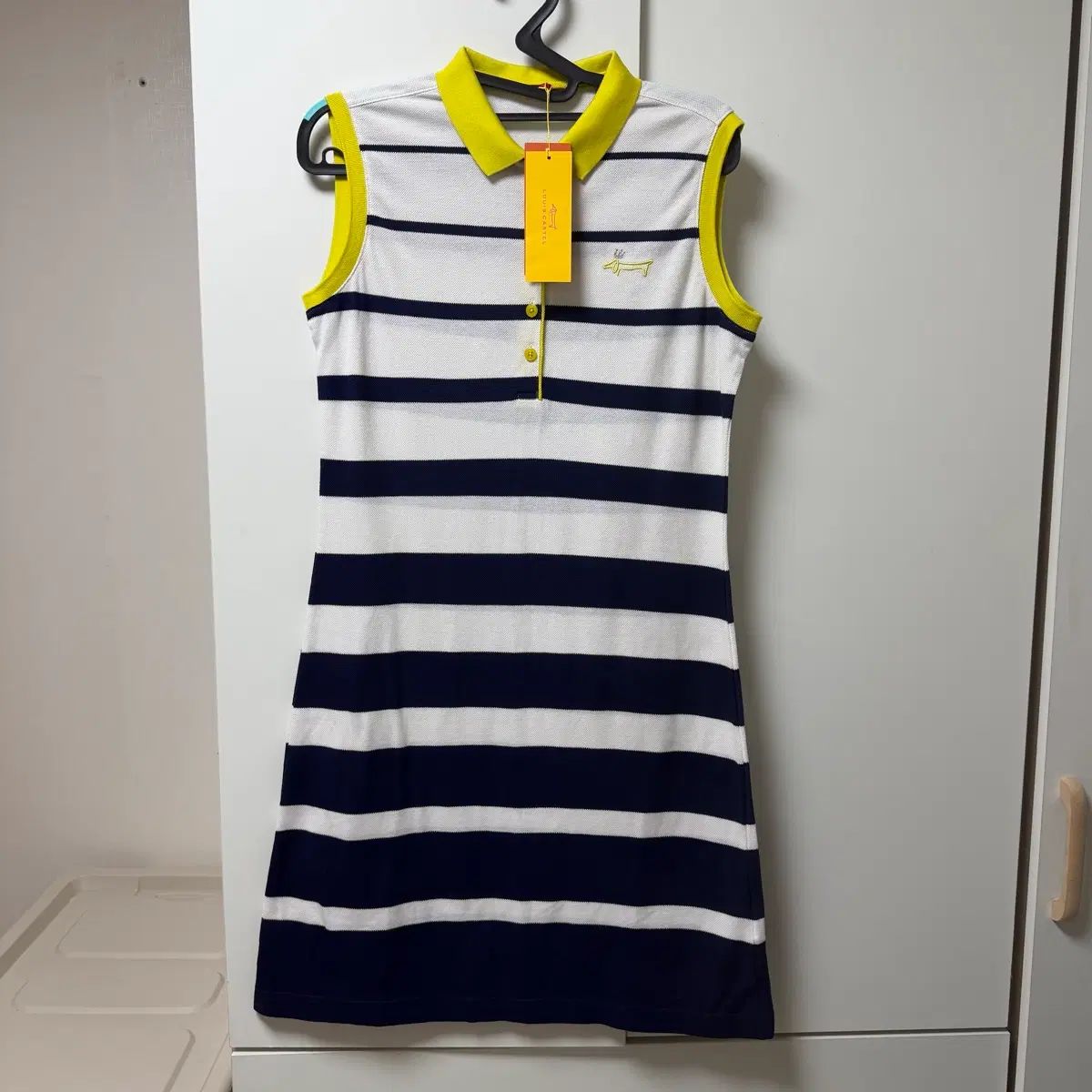 （新品）LOUIS CASTEL ルイカステル ゴルフウェア ストライプ ノースリーブ ONE PIECE 90