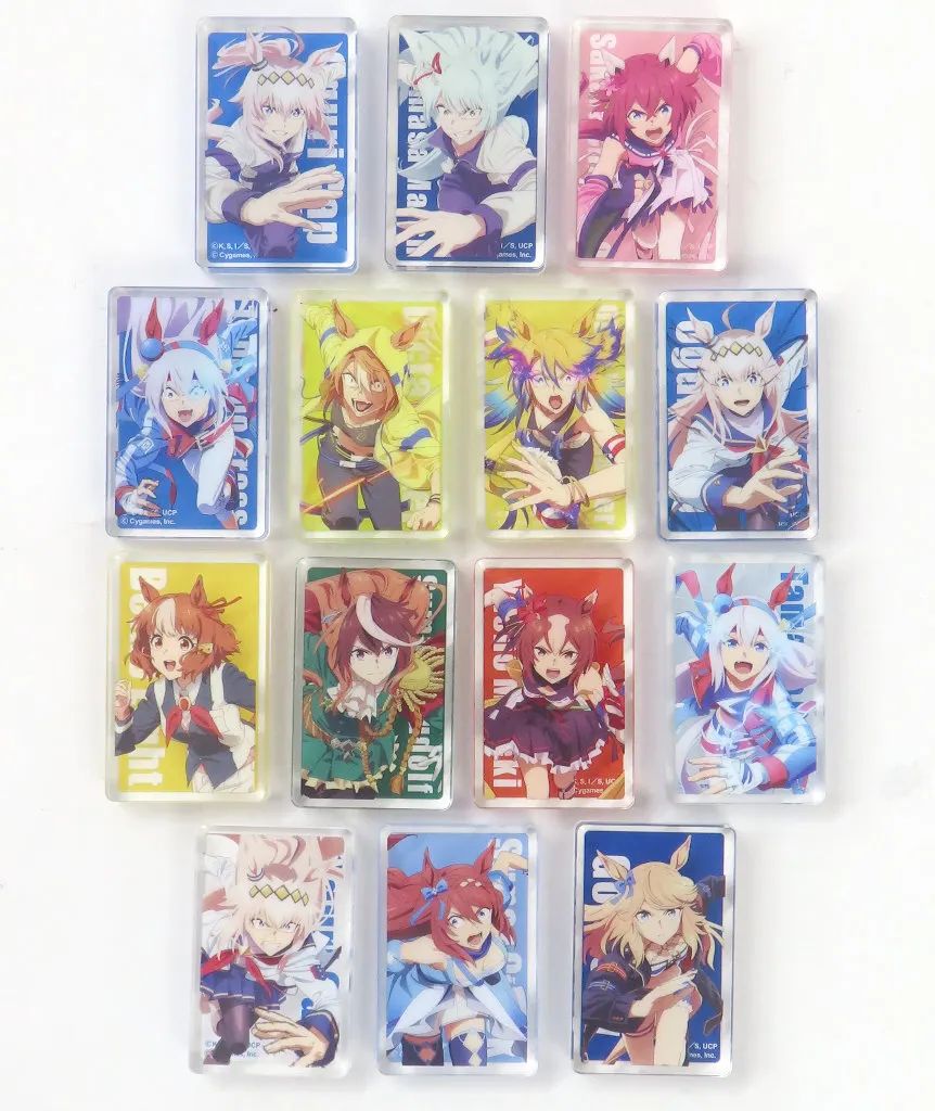 【中古】アクリルスタンド・アクリルパネル [単品] 集合 オリジナルアクリルブロック14個セット 「Blu-ray ウマ娘 シンデレラグレイ 第7巻 [豪華版]」 同梱特典