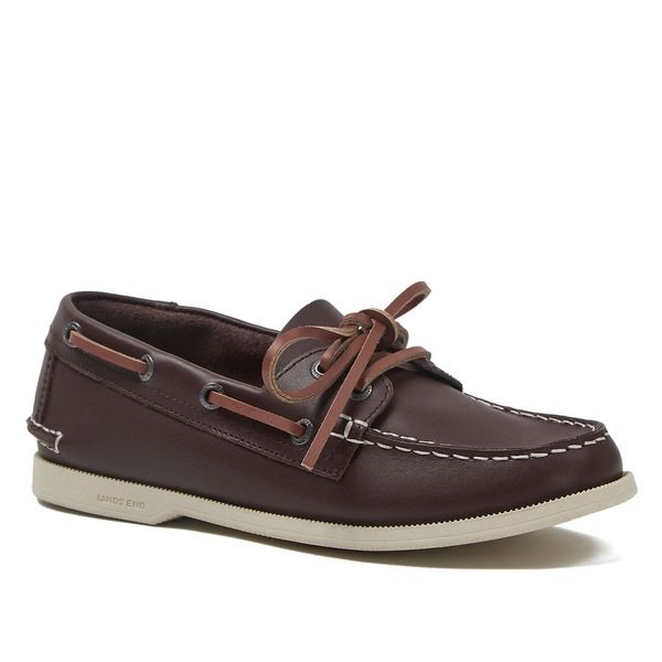 ランズエンド レディース シューズ パンプス Lands End Seaport Classic Boat Shoes Women Deep Mahogany