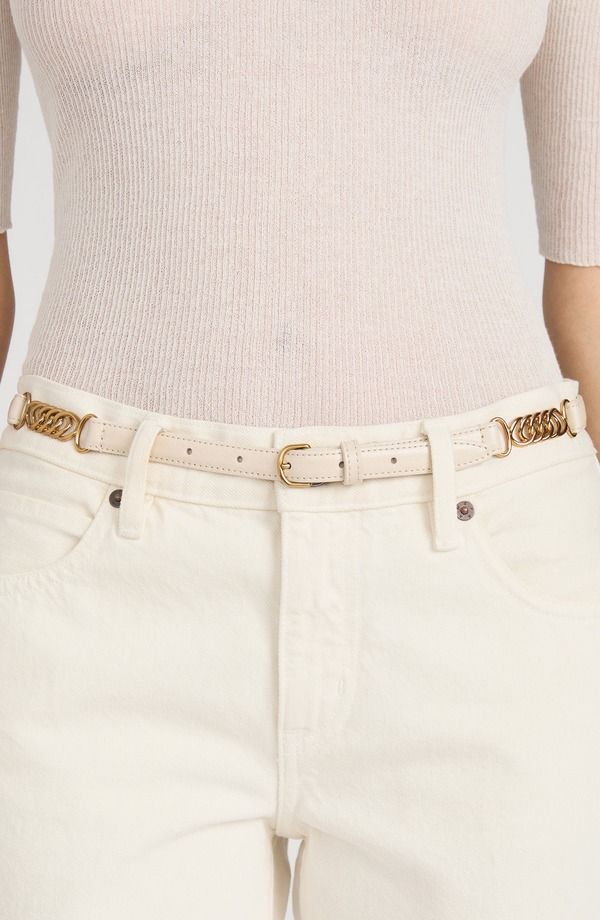 フレーム レディース アクセサリー ベルト FRAME The Twisted Link Belt CREAM クリーム