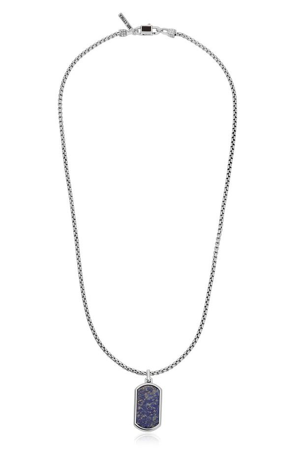 エティカ メンズ アクセサリー ネックレス・チョーカー レース Mr Ettika Mens Lapis Dog Tag Necklace BLUE ブルー