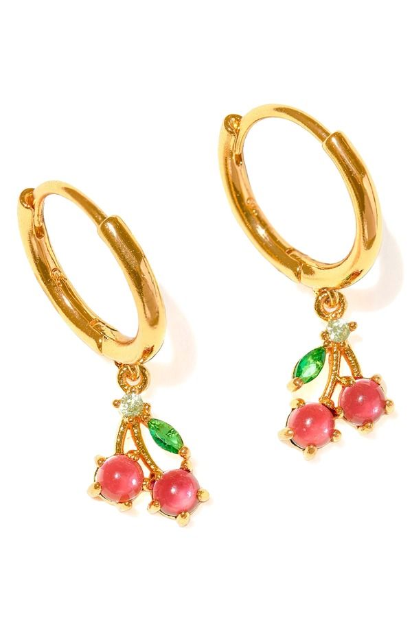 ガール ズクルー レディース アクセサリー ピアス・イヤリング Girls Crew Cherry Sweet Hoop Earrings GOLD ゴールド