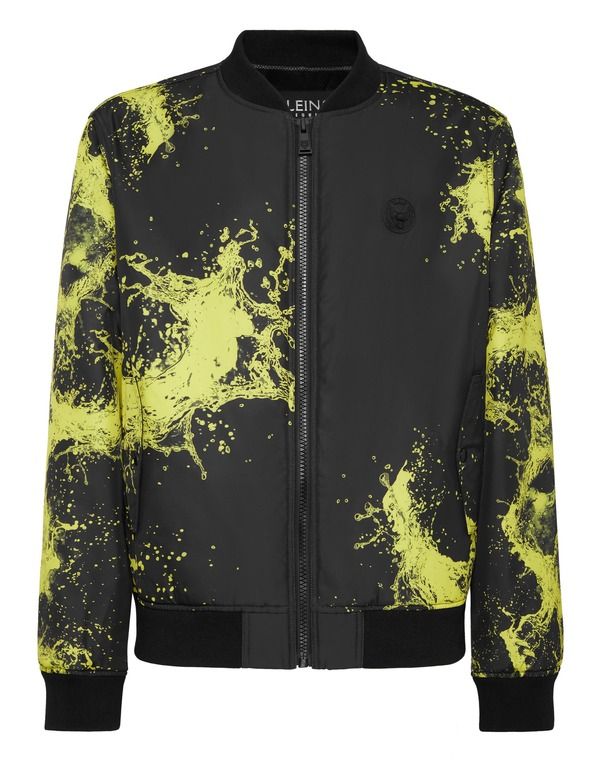 プレイン スポーツ メンズ アウター ジャケット・ブルゾン Bomber Plein Sport Splash Men black ブラック
