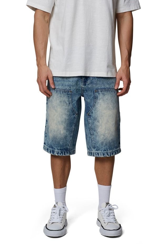 グッドフォーナッシング メンズ ボトムス デニムパンツ ショートパンツ Good For Nothing Carpenter Denim Shorts Medium Blue ブルー