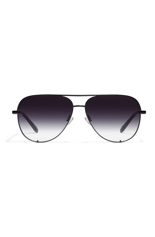 クエイ レディース アクセサリー サングラス・アイウェア ミニ QUAY High Key Mini 60mm Aviator Sunglasses BLACK FADE TO CLEAR ブラック