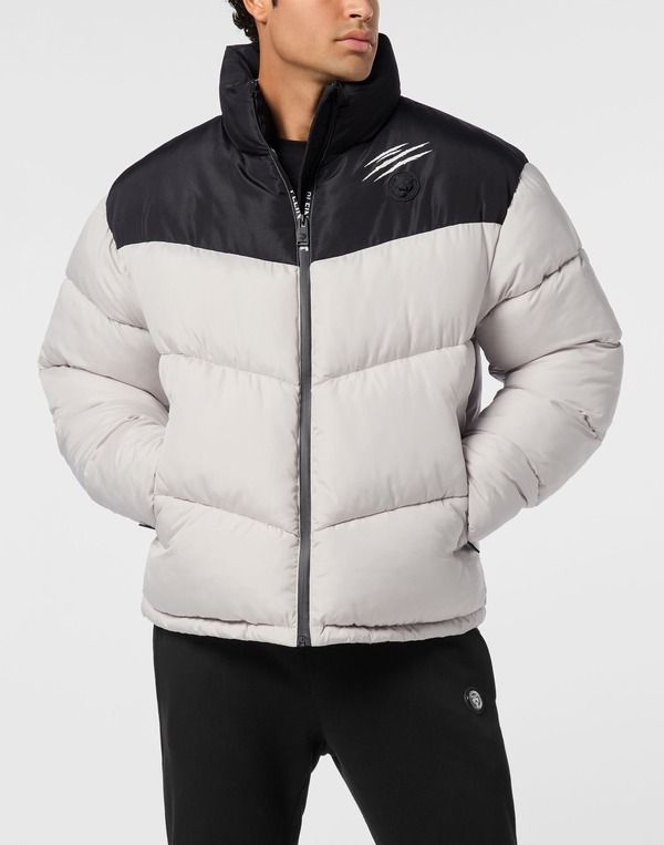 プレイン スポーツ メンズ アウター ジャケット・ブルゾン PLEIN SPORTraining Puffer Jacket Men beige ベージュ
