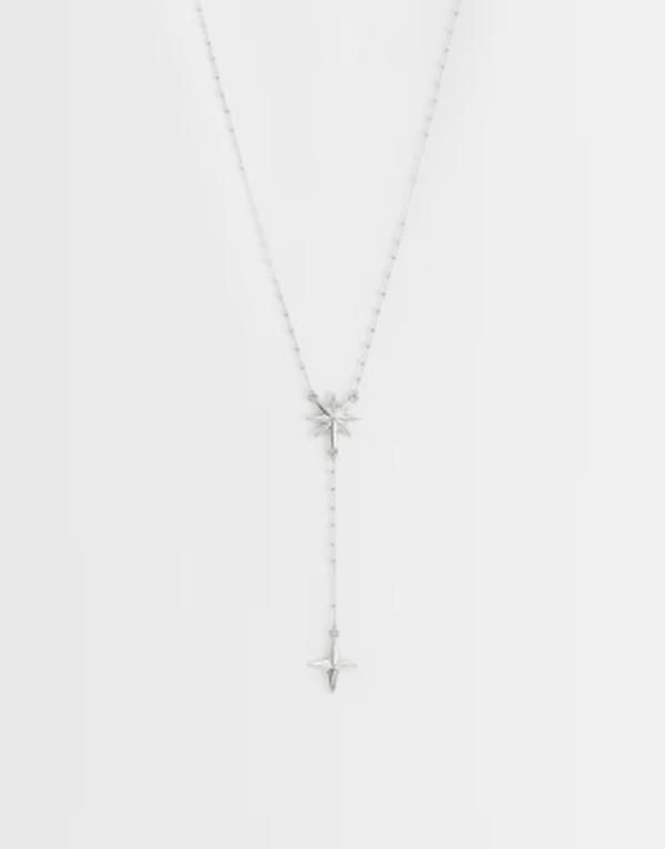リクレイム ヴィンテージ レディース アクセサリー ネックレス・チョーカー・ペンダントトップ Reclaimed Vintage starosary chain SILVER シルバー