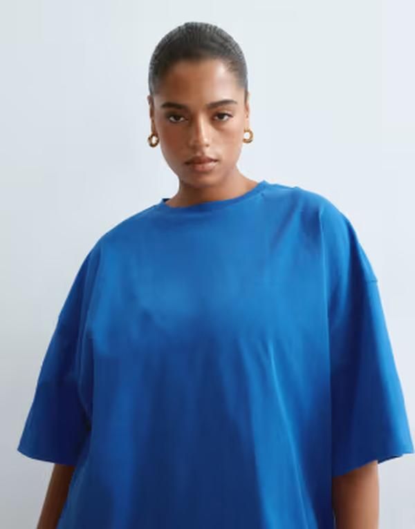 アレンジ レディース トップス Tシャツ ARRANGE Curve oversized premium heavyweightshirt NAVY ネイビー
